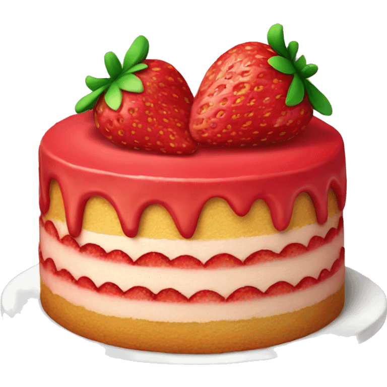 Strawberry cake emoji