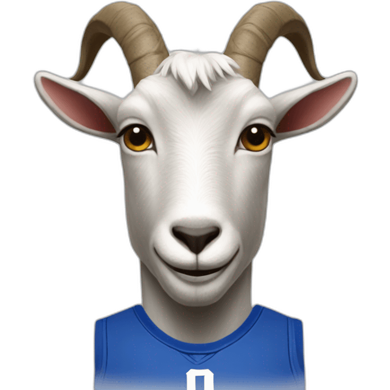 a goat with an nba triko  emoji