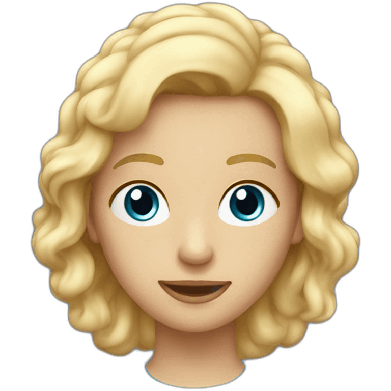 anglais pâle avec des cheveux blond et des yeux bleu emoji