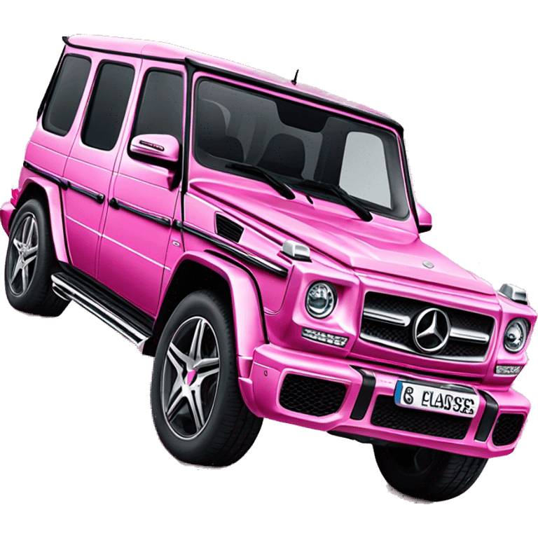 Pink Mercedes G-Klasse decorated with diamonds everywhere  emoji