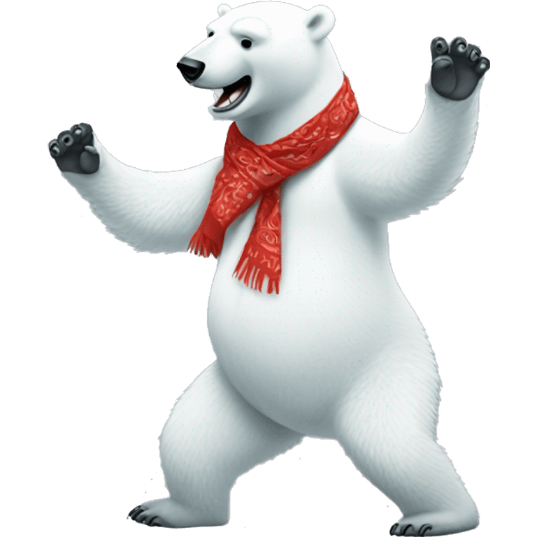 a polar bear dancing flamenco emoji