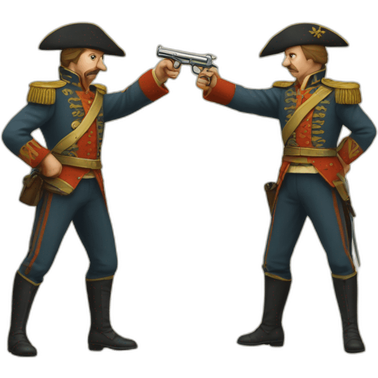 duel-with-pistols-in-russian-empire-between-two-men emoji