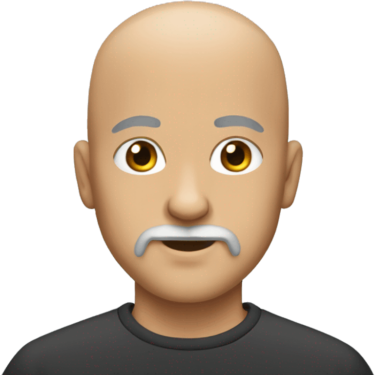 Bald man with chin beard emoji