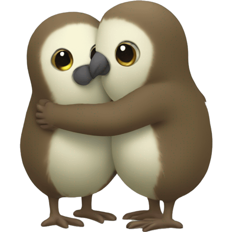 Kiwi hug emoji