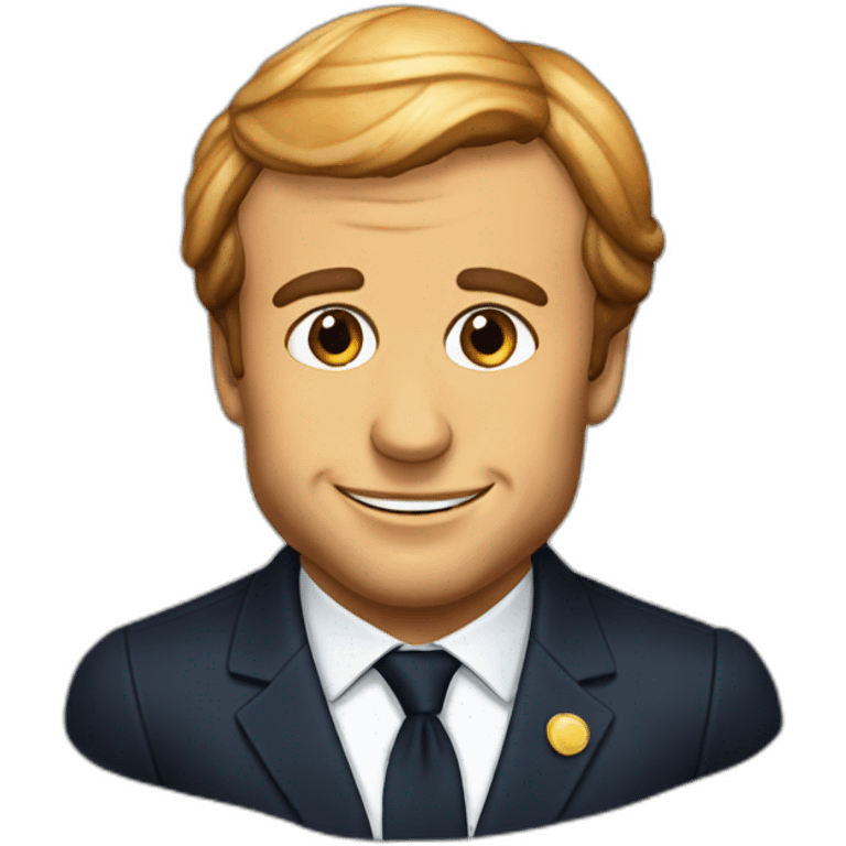 A croissant with the face of Emmanuel Macron emoji