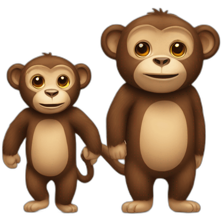 monkey and bear emoji