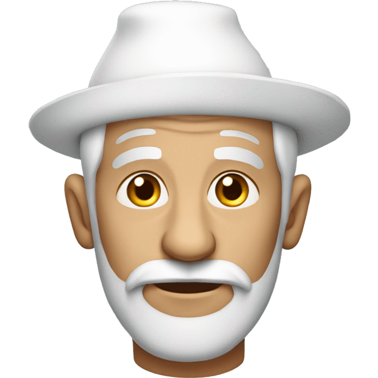 Old man wearing white birthday hat emoji