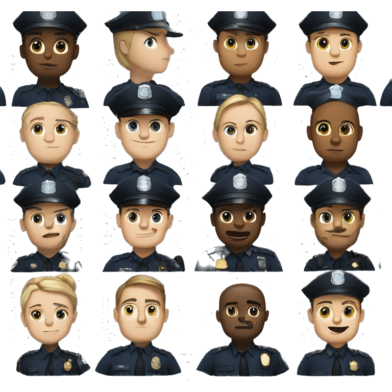 A group of police officers emoji