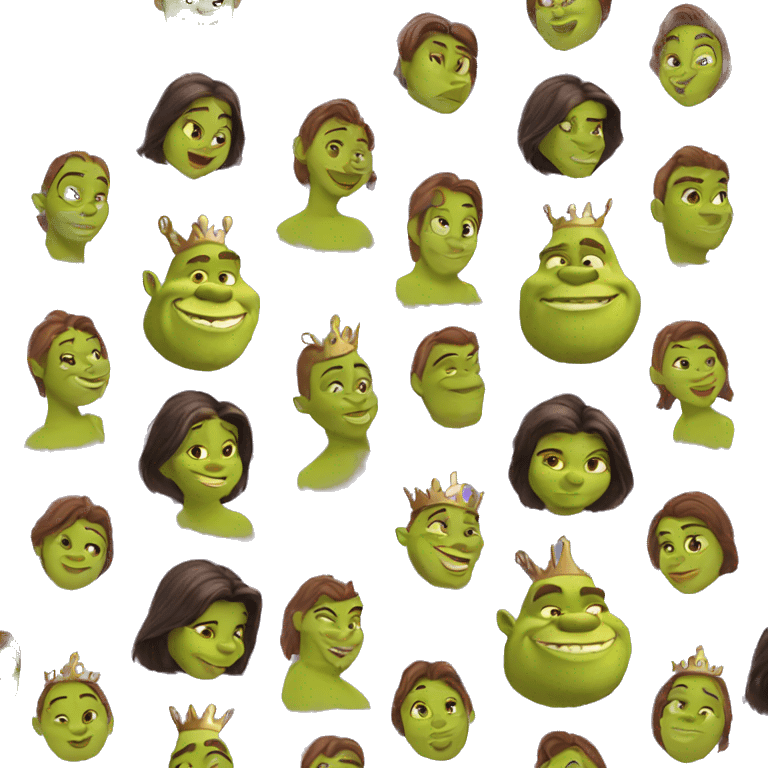 Shrek as a Disney princess emoji