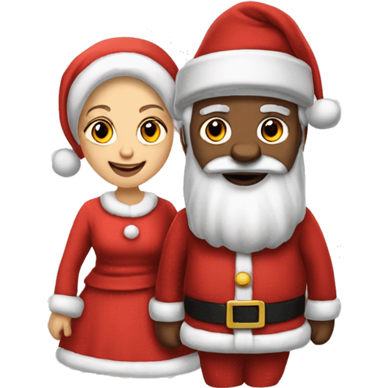 Santa clause and Mrs clause emoji