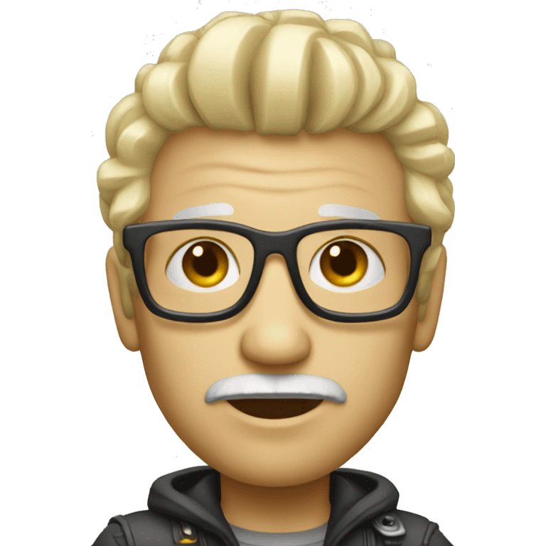 old punk software engineer with died blond hair emoji