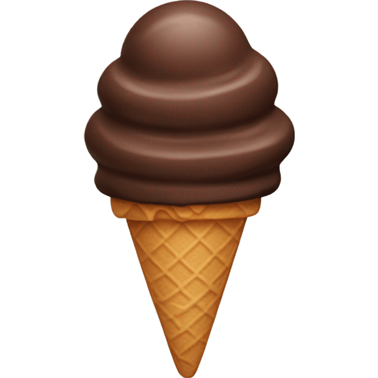 Chocolate ice cream emoji