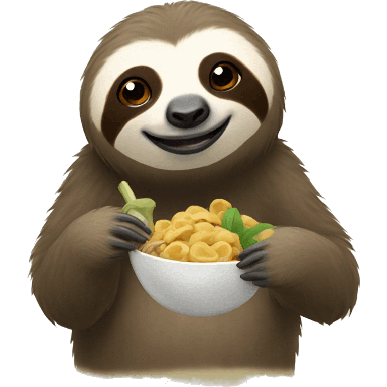 sloth eating food emoji