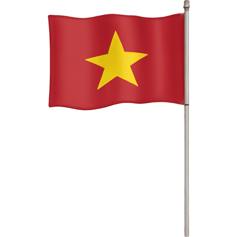 vietnam flag with pole emoji