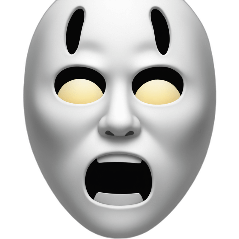 Ghost Face mask from Scream, Fun World emoji