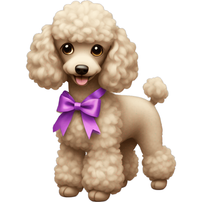 Poodle with ribbon emoji