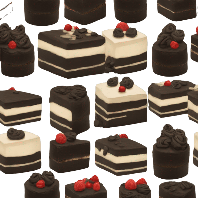 Only black detail cake emoji