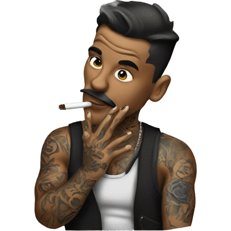 Tattoo guy smoking emoji