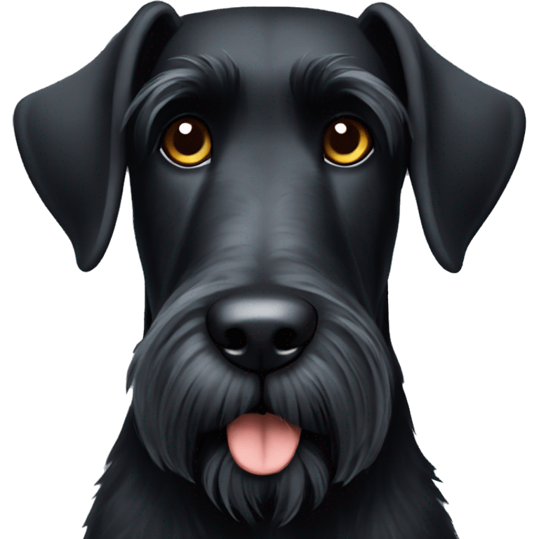 Black giant schnauzer  emoji