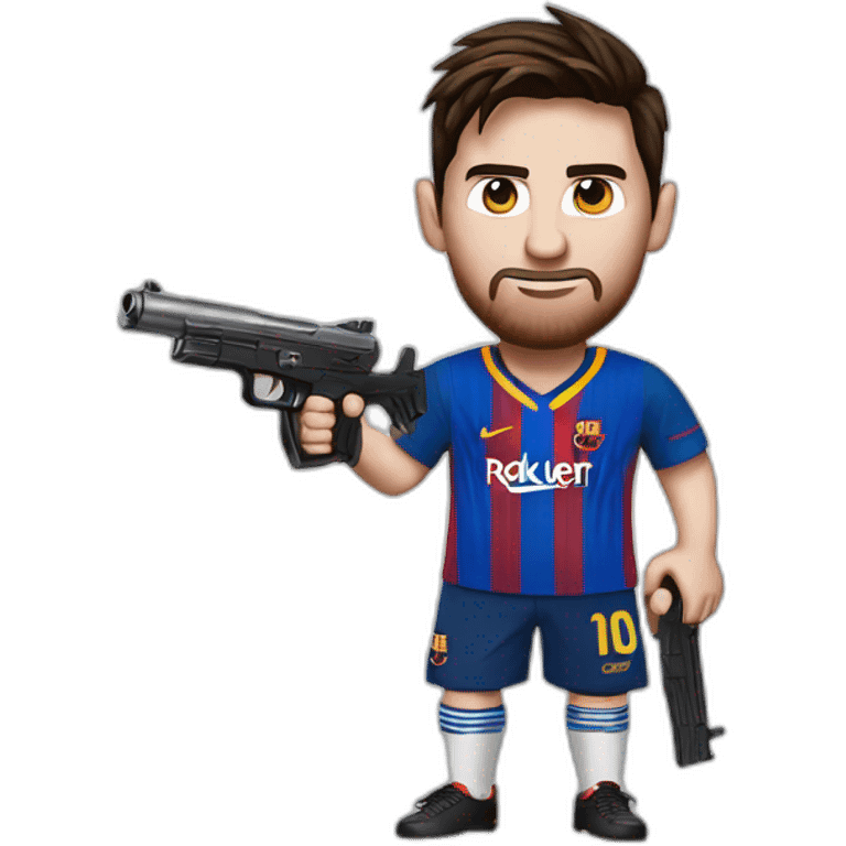 Messi-with-a-gun emoji