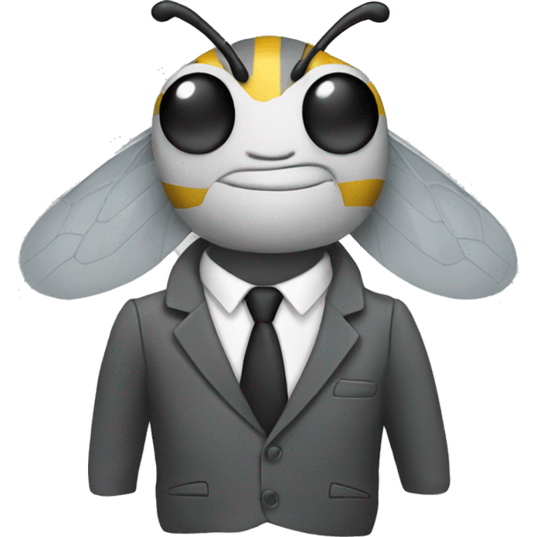 Bee in a suit grey emoji