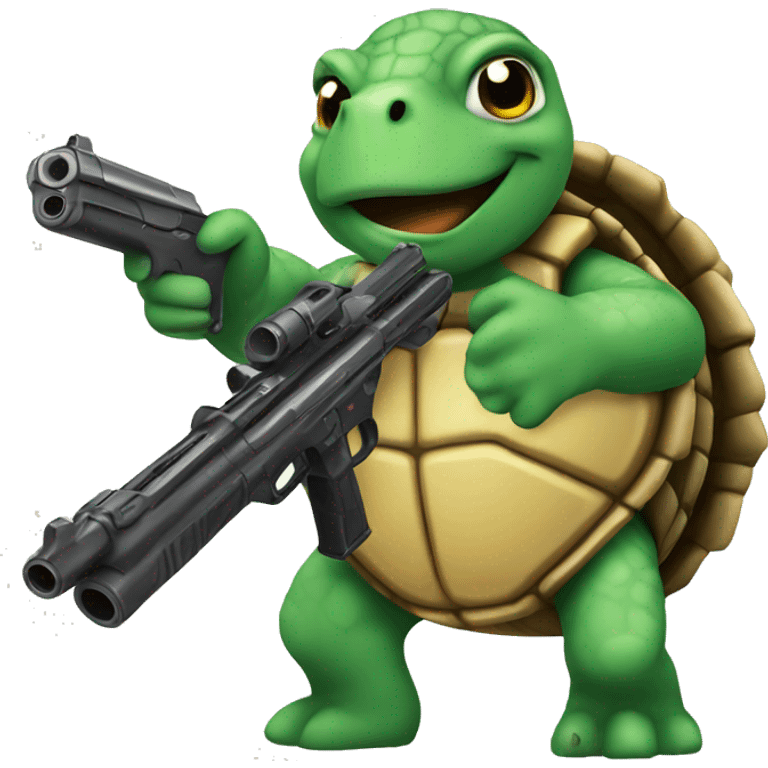 Turtle with gun emoji