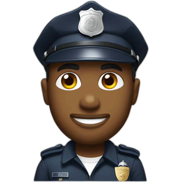 policeman with nike emoji