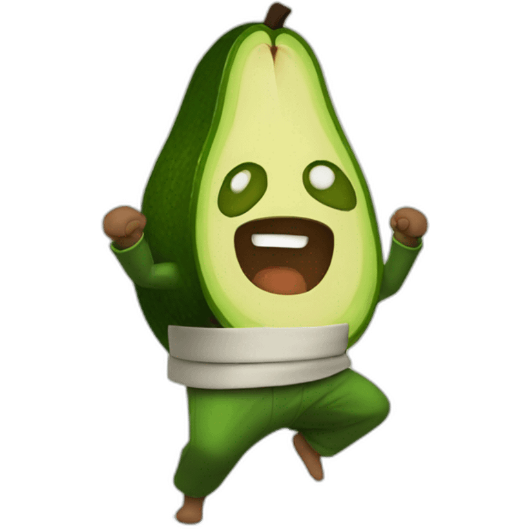 avocado practicing kungfu emoji