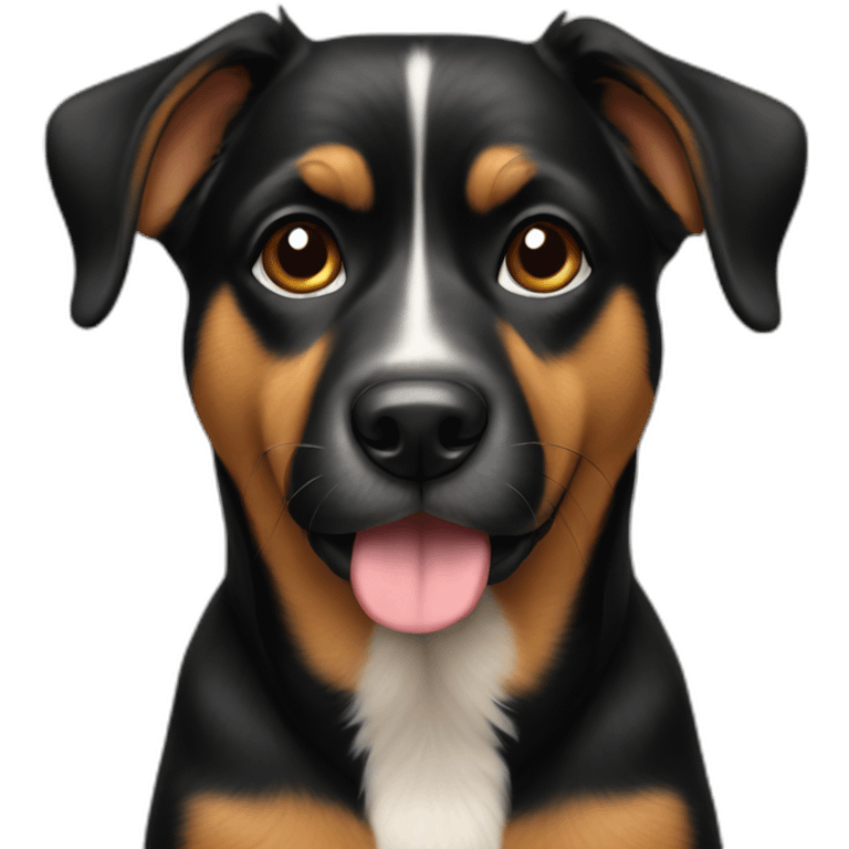 Black and tan dog emoji