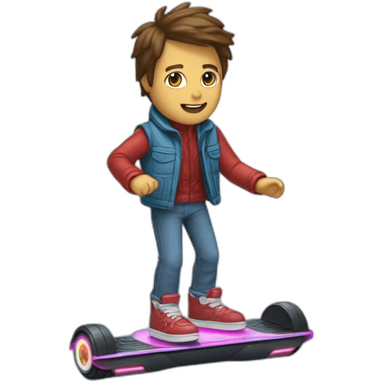 marty mcfly on a hoverboard emoji