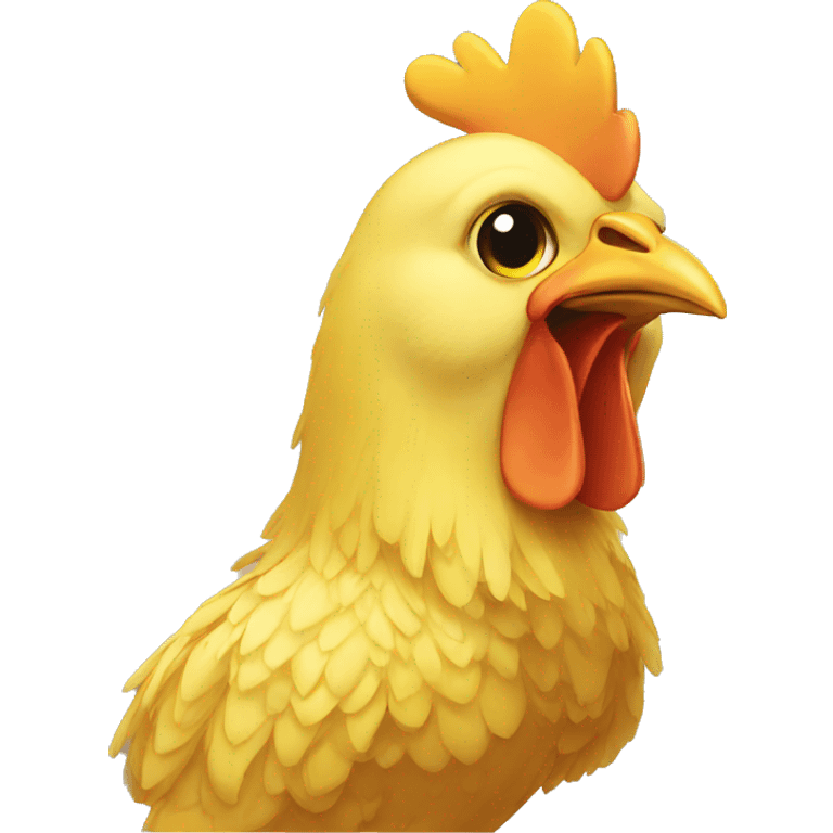 Yellow chicken emoji