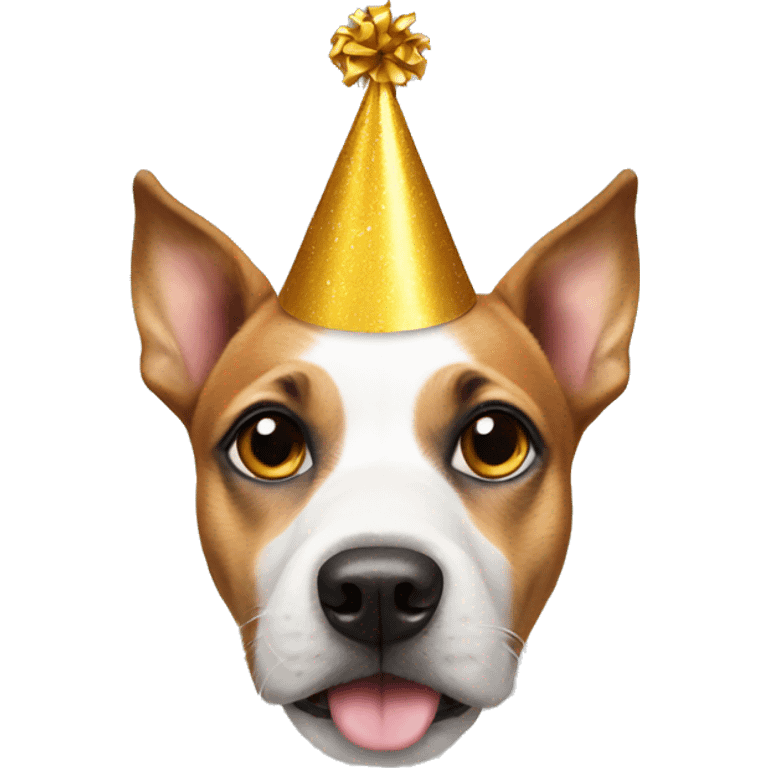 Dog with party hat on emoji