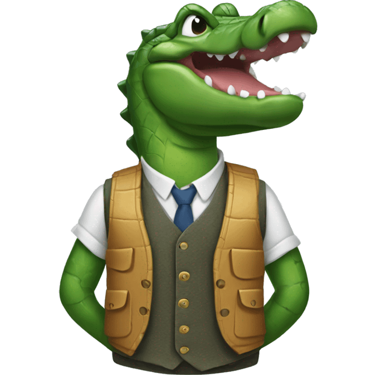 Alligator in a vest emoji