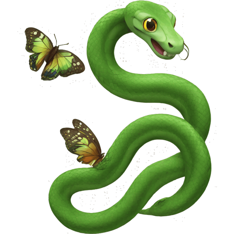 Snake with butterfly wings emoji