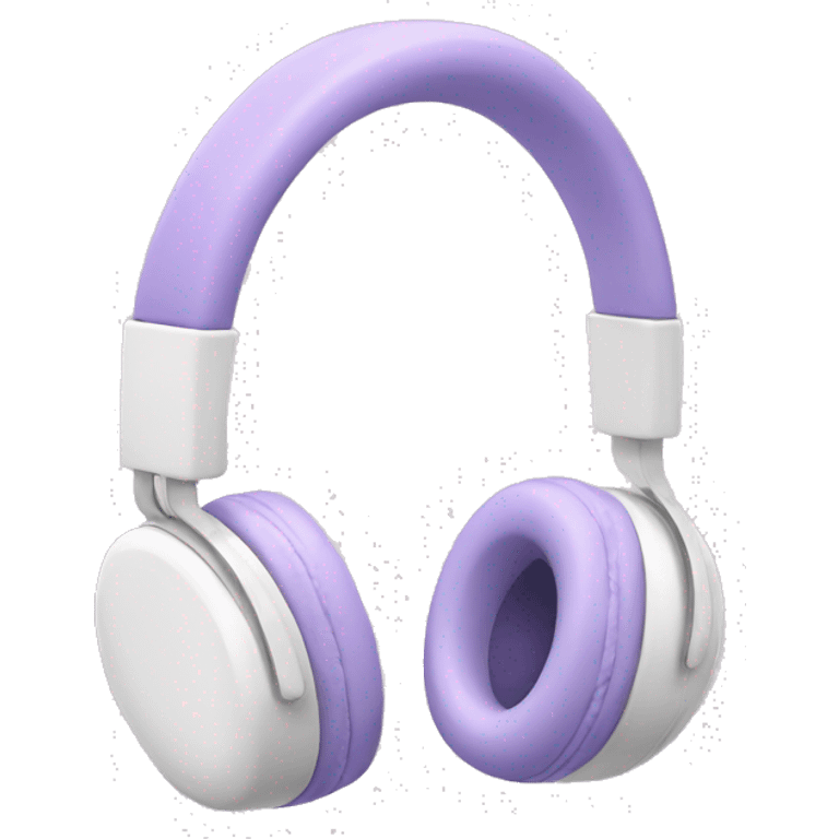 white headphones with lavender bows on the side emoji