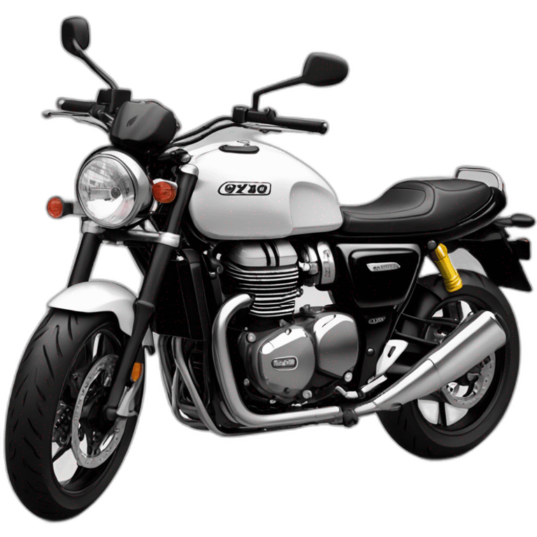 Triumph trident 660 black and withe motorcycle emoji