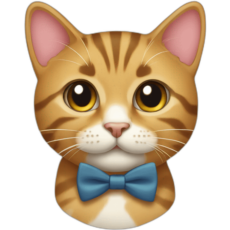 tabby cat with bowtie emoji