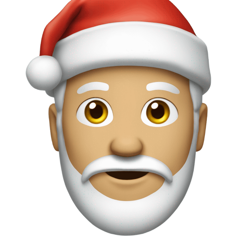 Santa hat white man with gray goatee emoji