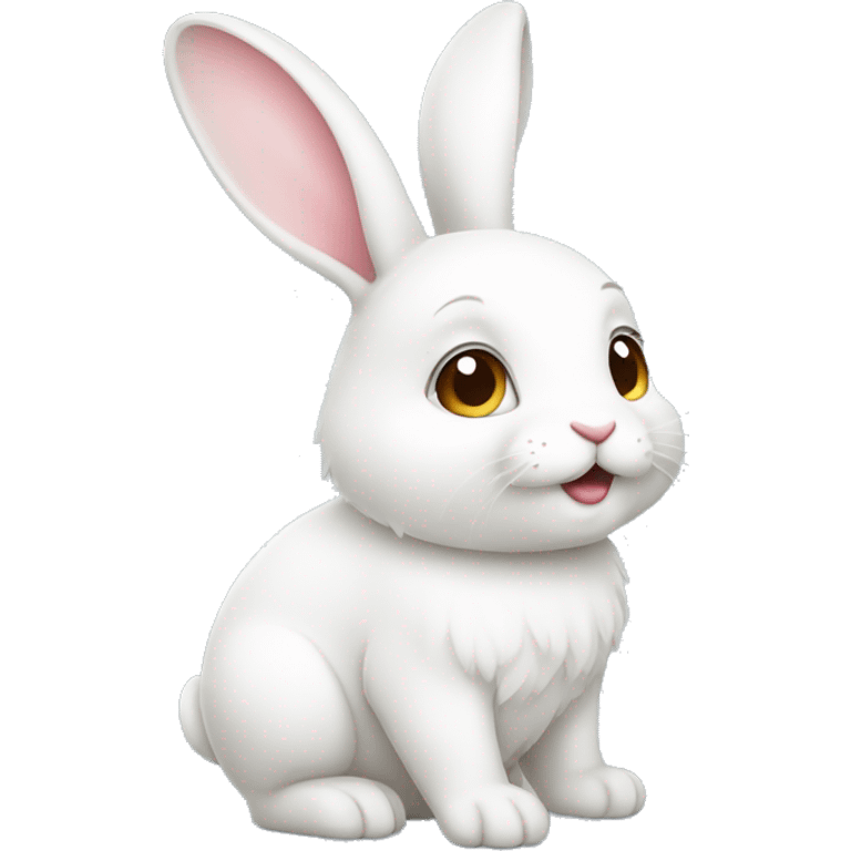 A cute white rabbit  emoji