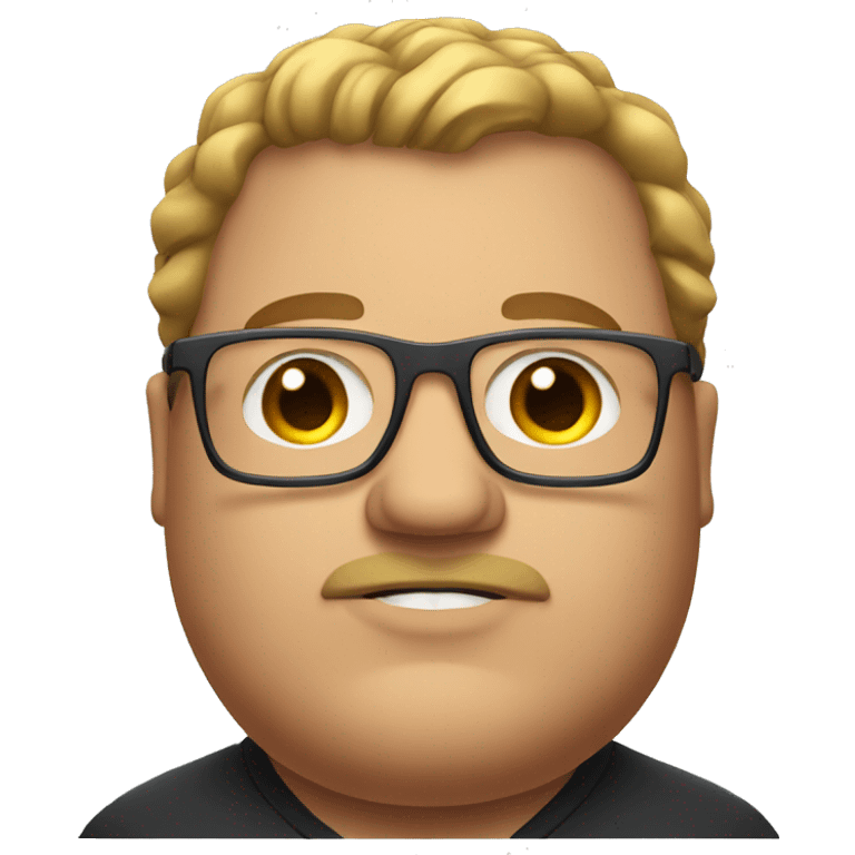 very fat guy with glasses emoji