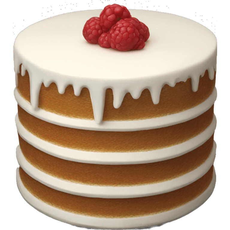 Realistic white layered cake emoji