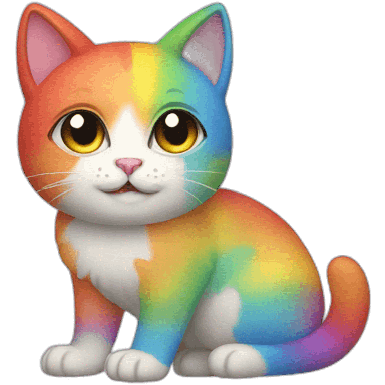 Rainbow cat emoji