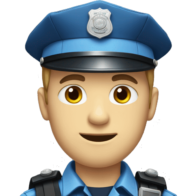 Policeman with blue eyes  emoji