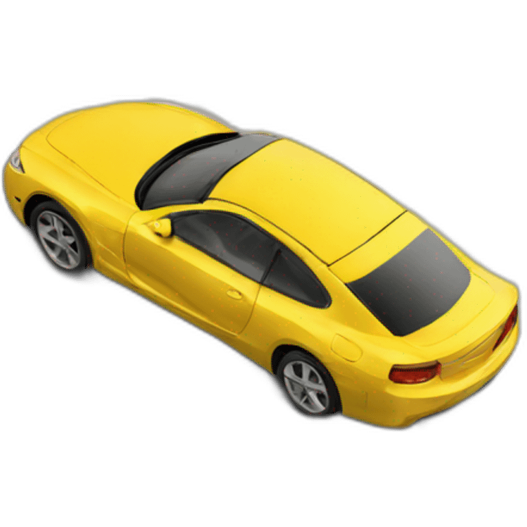 yellow auto from top view emoji