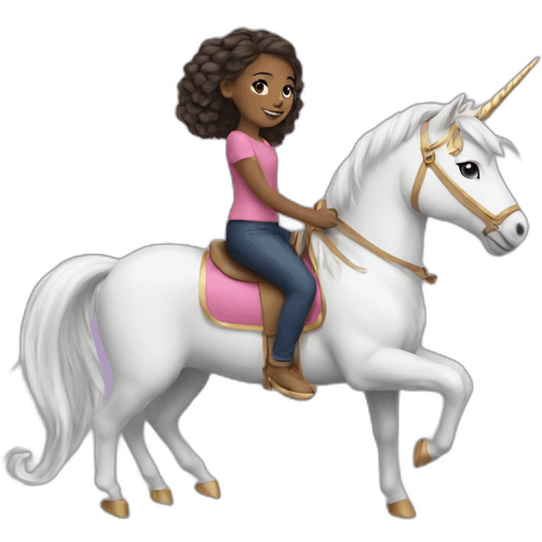 Girl on a unicorn emoji