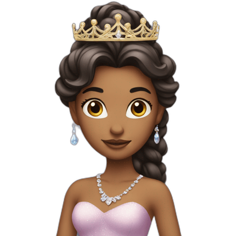 princess with a tiara, american shot emoji