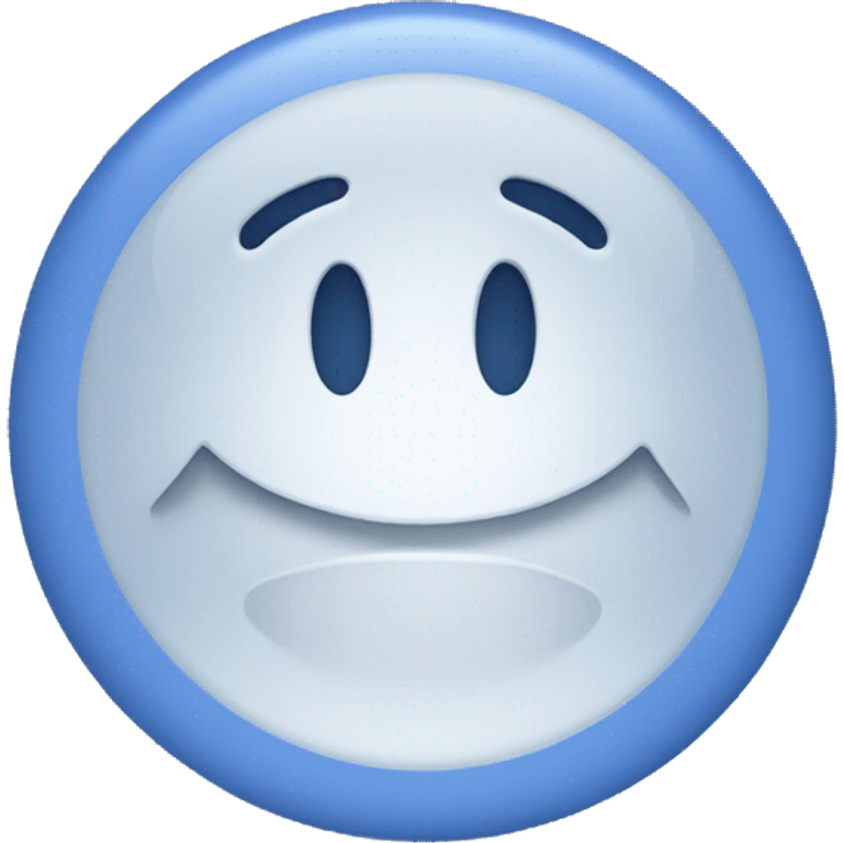 Blue round emoji with white correct symbol in the middle emoji