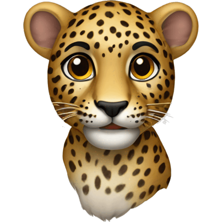 Leopardo com brilho emoji