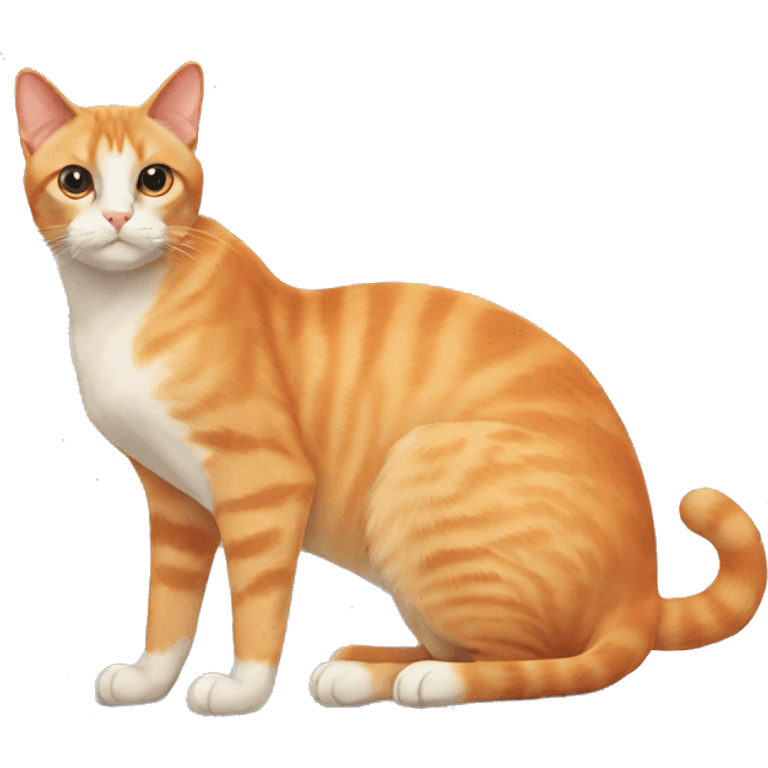 Orange cat and Siamese cat together  emoji