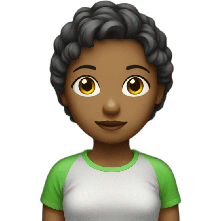 green tshirt girl emoji